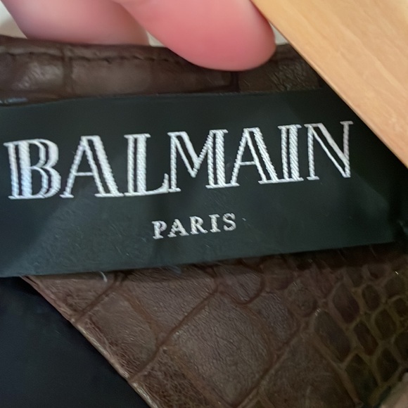 Balmain runway blouse sleeve sample piece dead stock 4-6? Size leather from 2017 - Picture 3 of 11